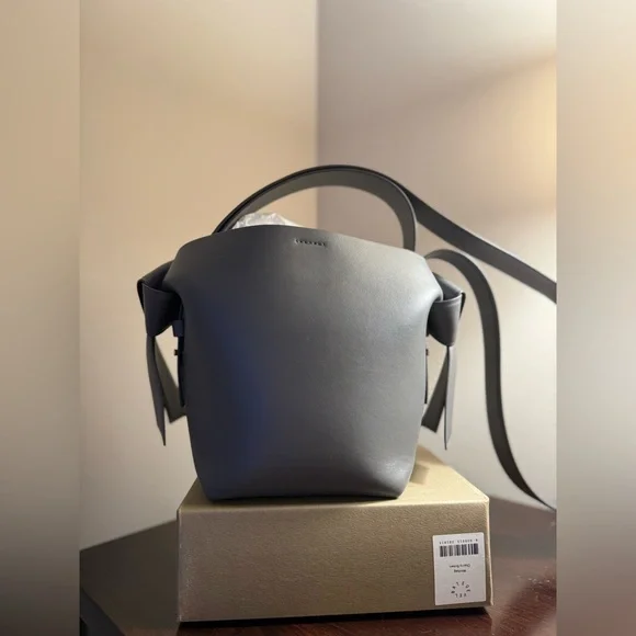 Acne Studios Musubi Mini Bag Shoulder Bag Grey - Picture 10 of 13